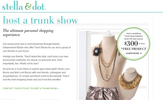 Stella & Dot Trunk Show and Romantic Afternoon Tea