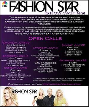 NBC Fashion Star TV Casting Call
