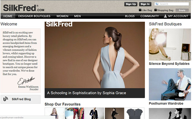 SilkFred emerging fashion retail platform