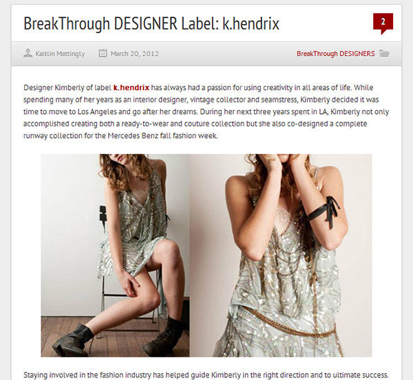 BreakThrough DESIGNER k.hendrix