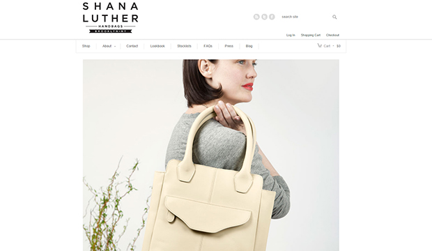 Shana Luther Handbags website