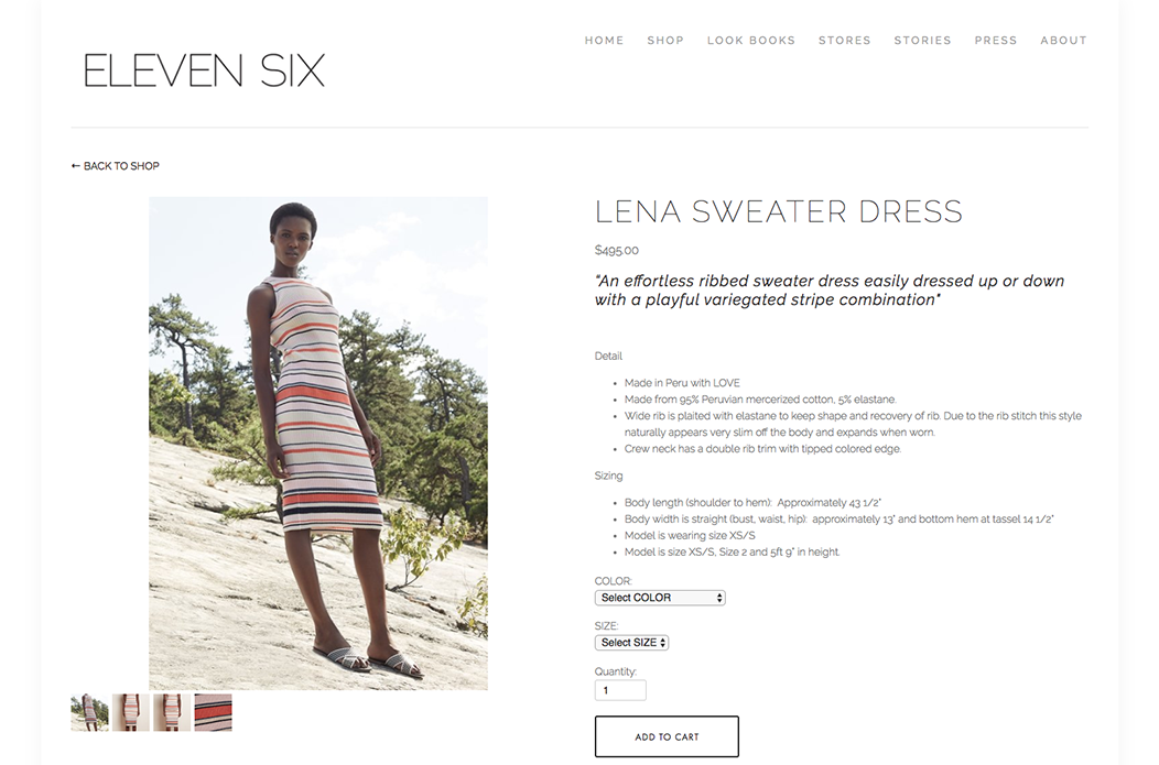 ELEVEN SIX FASHION BRAND ECOMMERCE