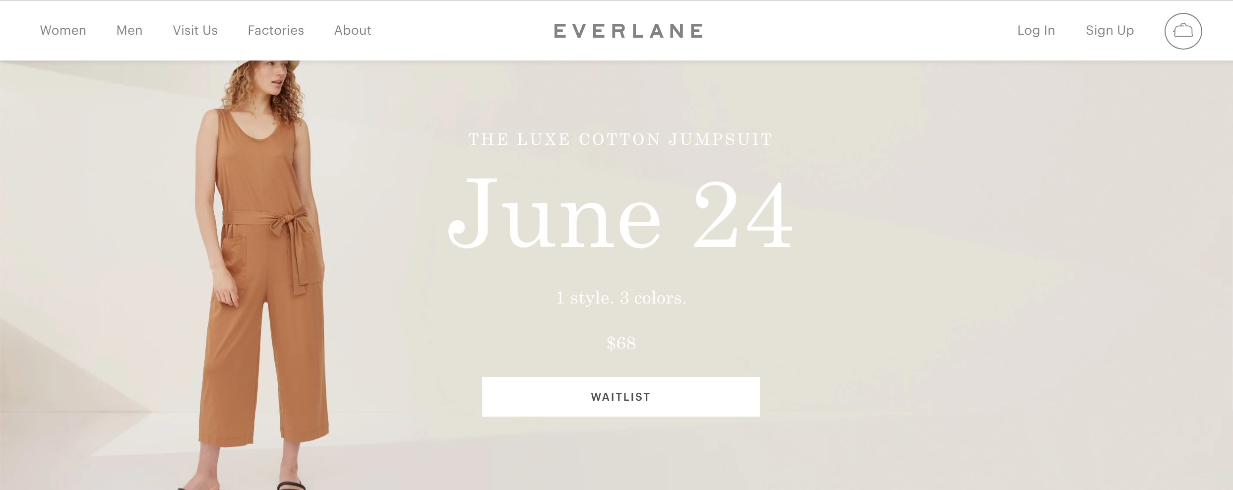 everlane landing page